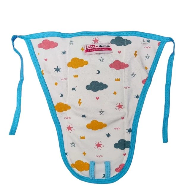 Little Kovai New Age 100% Cotton Padded Langots/ Nappies (Pack of 5, Multicolour) - 0 - 3 Months