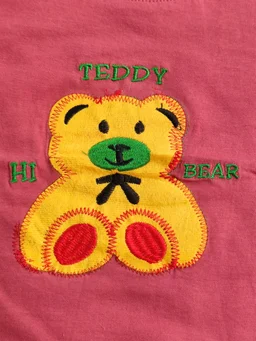 Marvel Hosiery Cotton Teddy Bear Design Tshirt for Boys & Girls - Pinkish Brown - 3Y