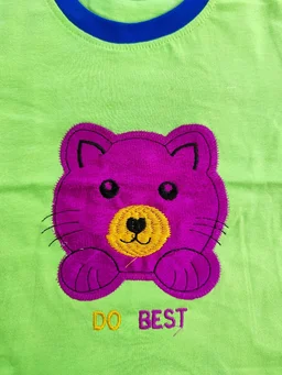 Marvel Hosiery Cotton Teddy Bear Design Tshirt for Boys & Girls - Pista Green - 3Y
