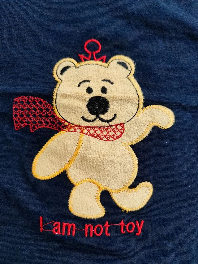 Marvel Hosiery Cotton Teddy Bear Design Tshirt for Boys & Girls - Navy Blue - 2Y