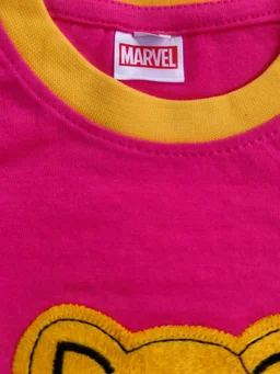 Marvel Hosiery Cotton Teddy Bear Design Tshirt for Boys & Girls - Baby Pink - 3Y