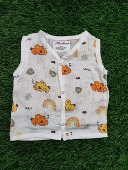 Little Kovai Bamboo Muslin Jabla and Shorts for Babies and Toddlers - Bear - 6 - 12 Months