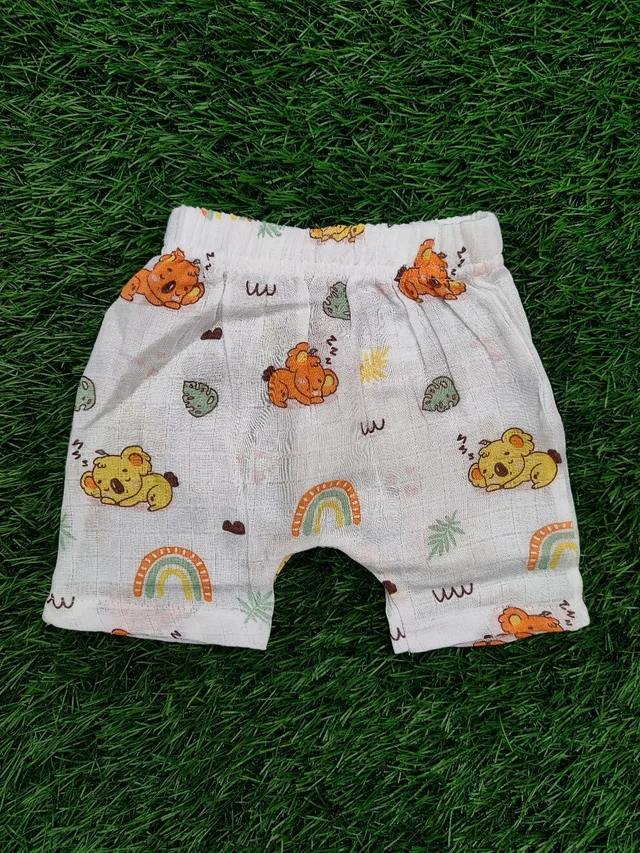 Little Kovai Bamboo Muslin Jabla and Shorts for Babies and Toddlers - Bear - 6 - 12 Months