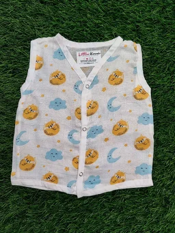 Little Kovai Bamboo Muslin Jabla and Shorts for Babies and Toddlers - Moon - 6 - 12 Months