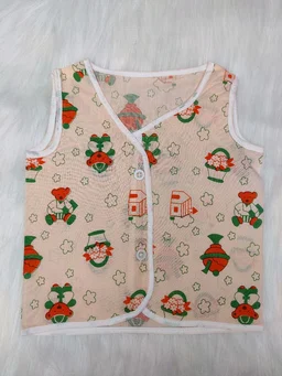 Little Kovai Premium 100% Cotton Woven Jabla - Front Open (Pack of 2, Multicolor) - 0 - 6 Months
