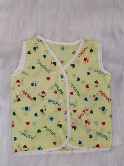 Little Kovai Yaal 100% Organic Cotton Woven Jablas for Babies - Front Open (Combo Pack of 2, Multi-color) - 0 - 6 Months