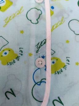 Little Kovai Yaal 100% Organic Cotton Woven Jablas for Babies - Front Open (Combo Pack of 2, Multi-color) - 0 - 6 Months