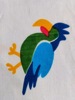 Organic Printed Premium Soft Cotton Thottils/Swing Cradle 3.5 Mtrs – Bird - Free Size
