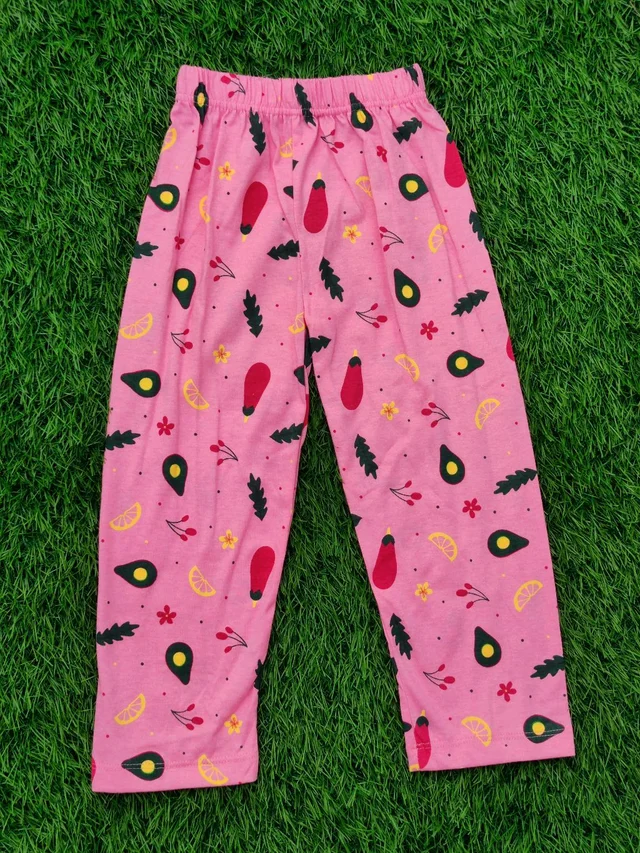 Disney Half Sleeve Pyjama set (Co-ord set) for Boys & Girls - Pink Avocado Brinjal - 1 Year