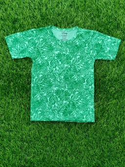 Disney Half Sleeve Pyjama set (Co-ord set) for Boys & Girls - Parrot Green Floral - 2 Year