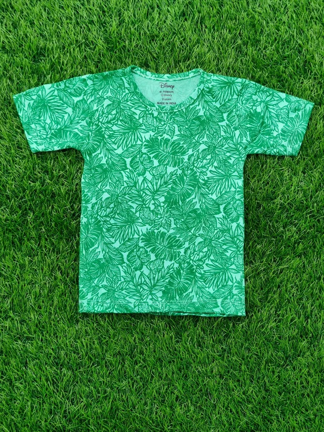 Disney Half Sleeve Pyjama set (Co-ord set) for Boys & Girls - Parrot Green Floral - 2 Year