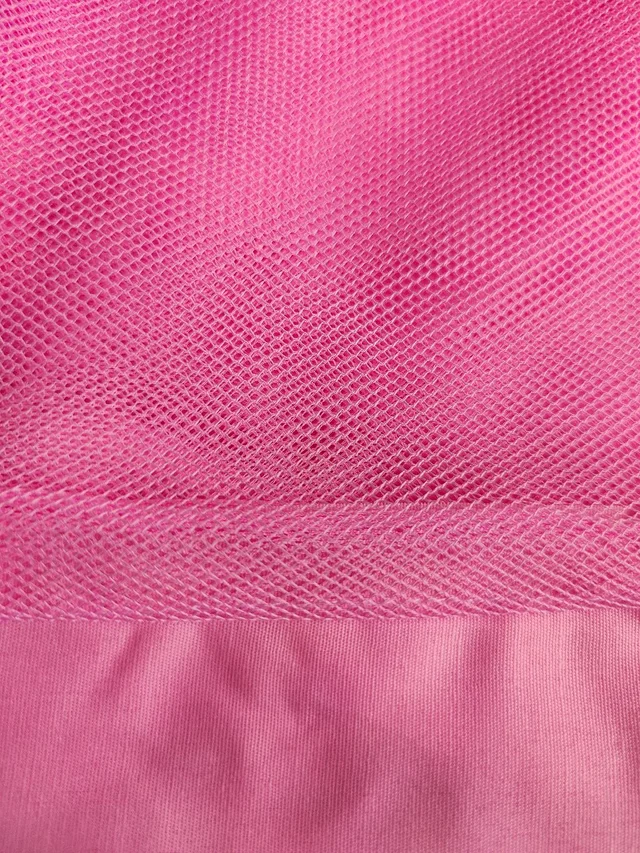 Little Kovai Premium Cotton Mosquito Net for Baby Cradle Swing/Baby Jhula with Bottom Zip Opening | Pastel Pink - Free Size