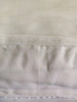 Little Kovai Premium Cotton Mosquito Net for Baby Cradle Swing/Baby Jhula with Bottom Zip Opening | Beige color - Free Size