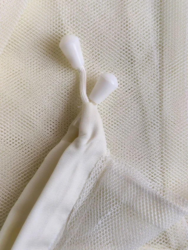 Little Kovai Premium Cotton Mosquito Net for Baby Cradle Swing/Baby Jhula with Bottom Zip Opening | Beige color - Free Size