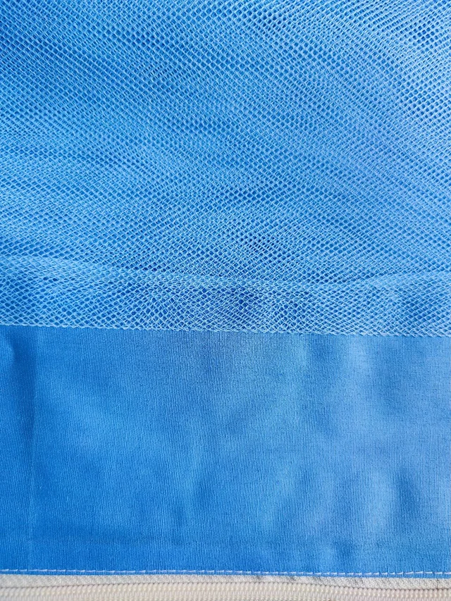 Little Kovai Premium Cotton Mosquito Net for Baby Cradle Swing/Baby Jhula with Bottom Zip Opening | Blue color - Free Size