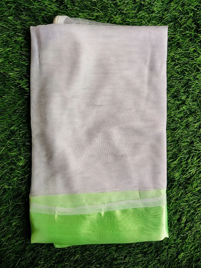 Ultra-soft Satin Mosquito Net for Baby Cradle Swing/Baby Jhula with Bottom Zip Opening | Green color