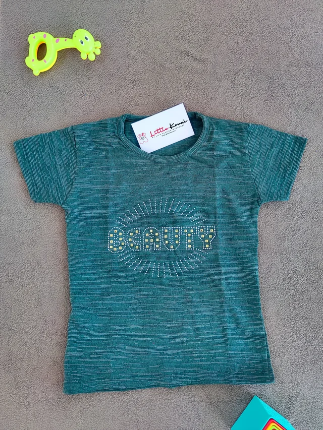 Beauty - Baby Girl Embllished Tshirt