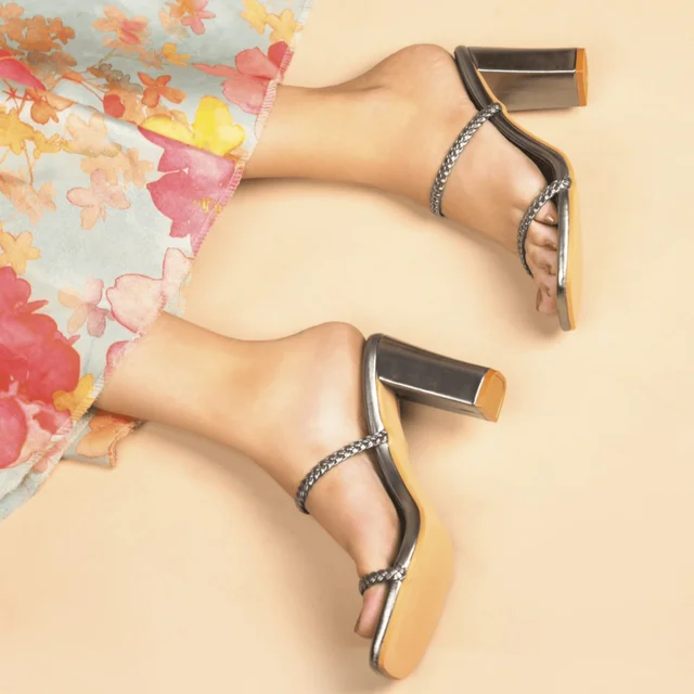 Silver Elegance Heels