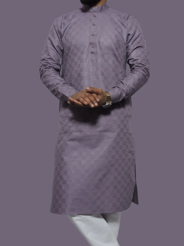 Men's Kurta Purple Self SW-41 - 40