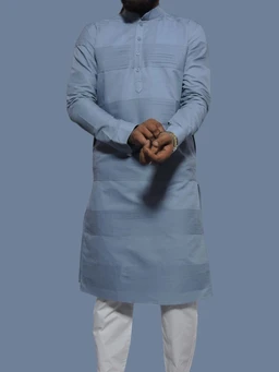 Shandaar Wears Men's Kurta Weldon Blue Self SW-42 - 42