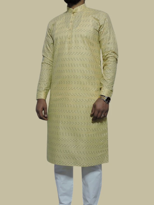 Shandaar Wears Men's Kurta Grullo Self 38 - 38