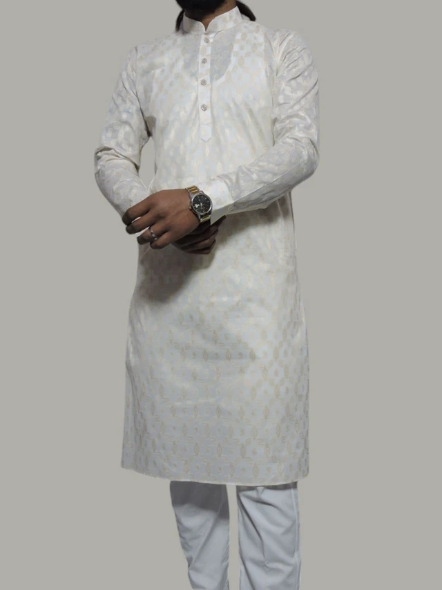 Shandaar Wears Men's Kurta Cream Self 31 - 42