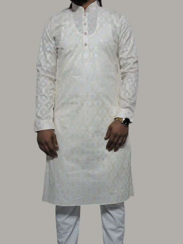 Shandaar Wears Men's Kurta Cream Self 31 - 42