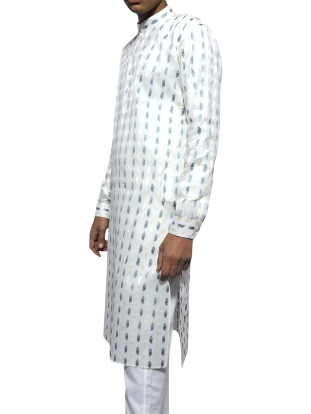 Shandaar Wears Men's Kurta White Self SW-32 - 42