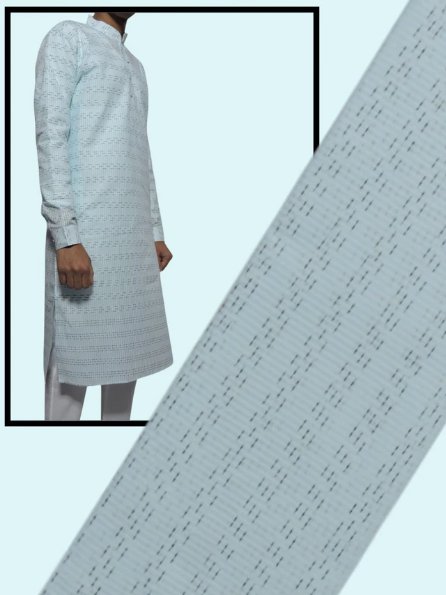 Shandaar Wears Fabric Cotton Sky Blue Self SW-39 - 0.25 Meter