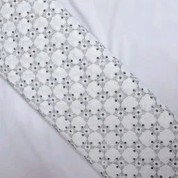 Shandaar Wears Fabric Chikankari Sequence White SW-62 - 0.25 Meter, White