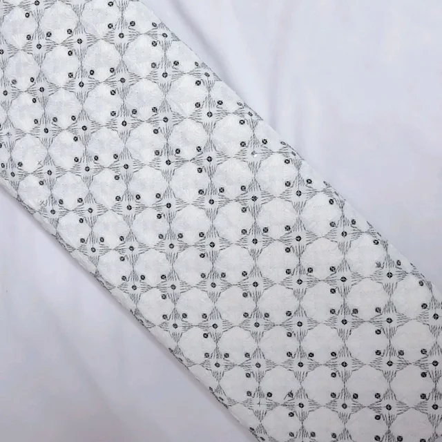 Shandaar Wears Fabric Chikankari Sequence White SW-62 - 0.25 Meter, White