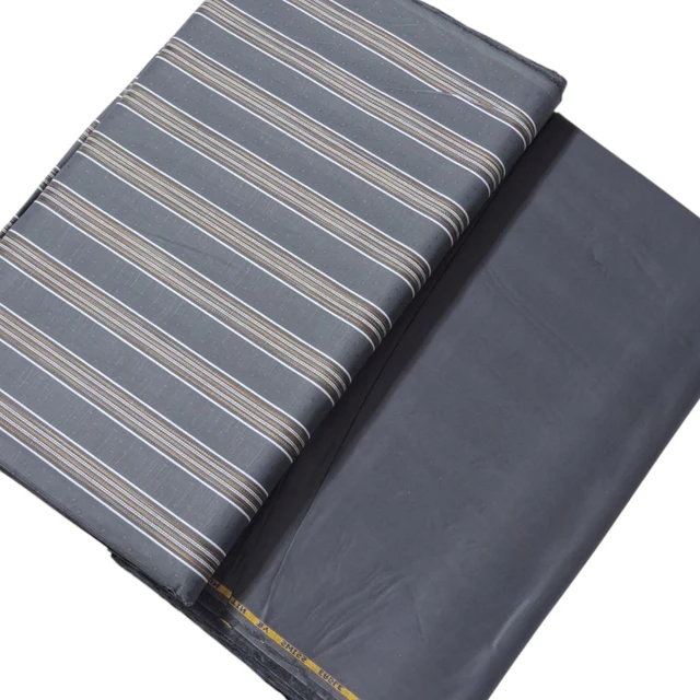 Shandaar Wears Fabric Cotton Shuttle Gray Self Maching SW-82 - Kurta Fabrics, 0.25 Meter