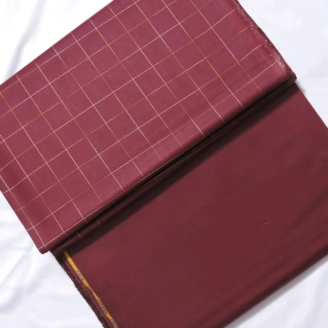 Shandaar Wears Fabric Cotton Maroon Self Maching SW-87 - Kurta Fabrics, 0.25 Meter