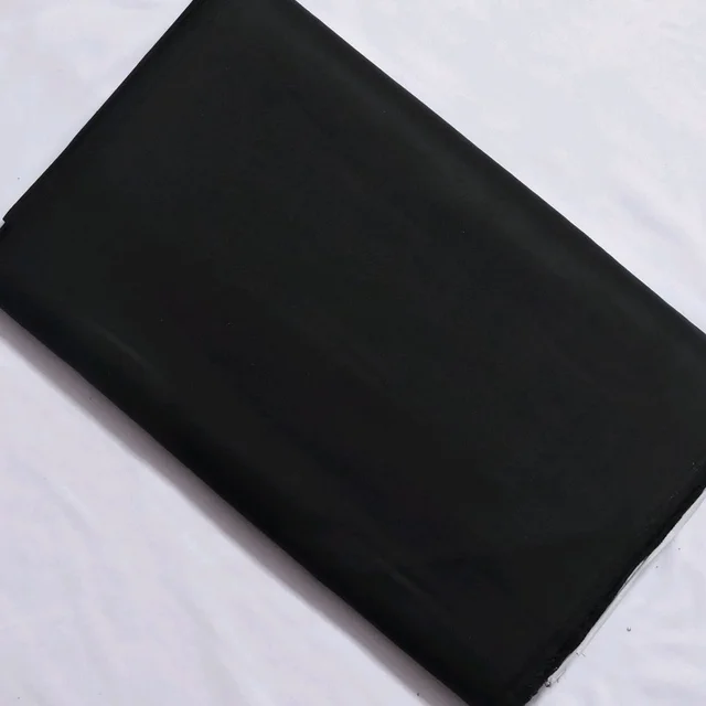 Shandaar Wears Fabric Cotton Blend Black Plain Giza SW-105 - 0.25 Meter