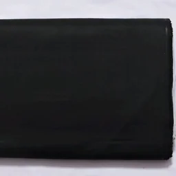 Shandaar Wears Fabric Cotton Blend Black Plain Giza SW-105 - 0.25 Meter