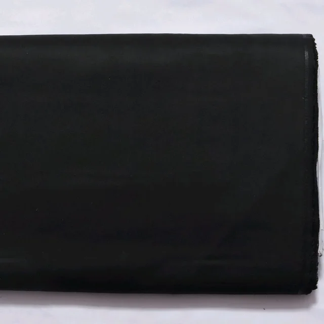 Shandaar Wears Fabric Cotton Blend Black Plain Giza SW-105 - 0.25 Meter
