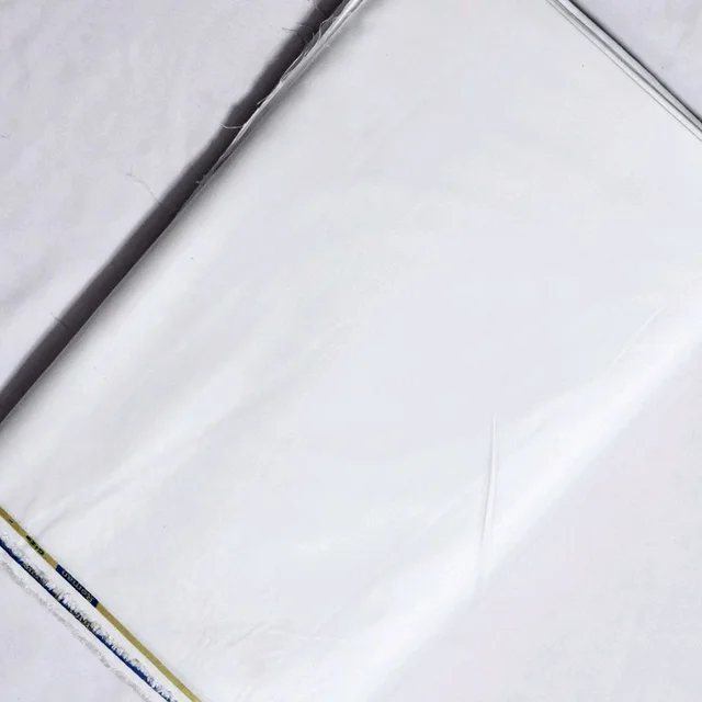 Shandaar Wears Fabric Cotton Blend White Plain Giza SW-106 - 0.25 Meter