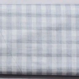 Shandaar Wears Fabric Cotton White Blue Self Check SW-153 - 0.25 Meter