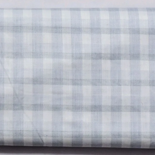 Shandaar Wears Fabric Cotton White Blue Self Check SW-153 - 0.25 Meter