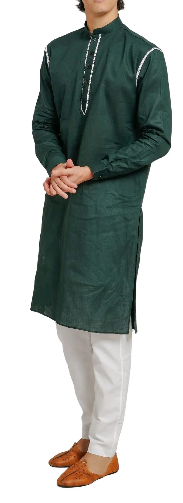 Shandaar Wears Fabric Cotton Neck Embroidery Black SW-172