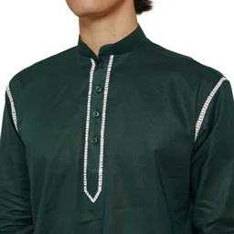 Shandaar Wears Fabric Cotton Neck Embroidery Black SW-172
