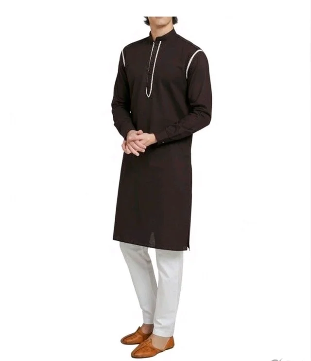 Shandaar Wears Fabric Cotton Neck Embroidery Black SW-171 - 42, Teal