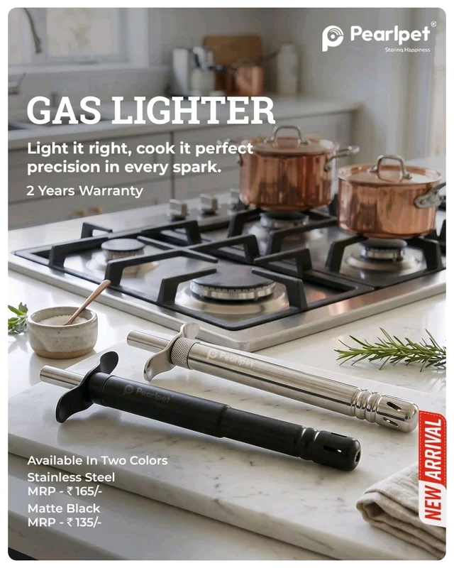 Pearlpet Mat Finish Gas Ligher With 2 Years Gaurantee