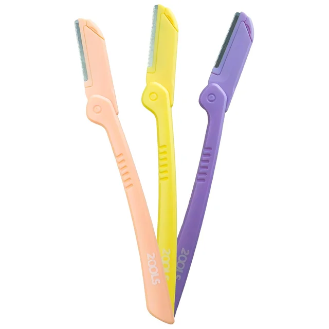 2ools Foldable & Reusable Face & Eyebrow Razor for Women (Pack of 3) | Painless Instant Hair Removal at Home | For Upper Lips, Eyebrows, Forehead & Sideburns