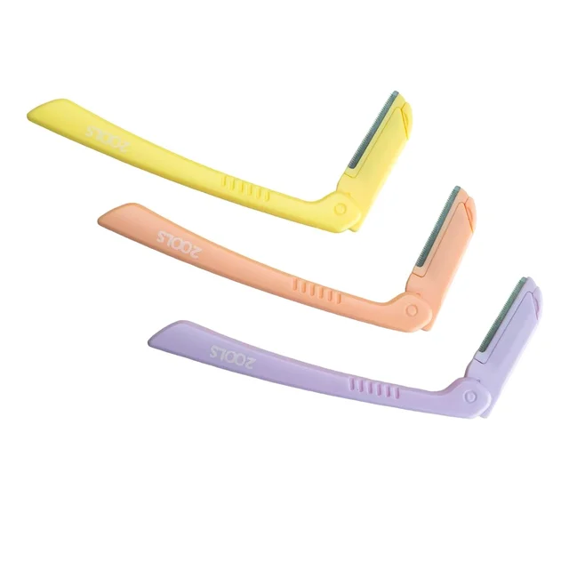 2ools Foldable & Reusable Face & Eyebrow Razor for Women (Pack of 3) | Painless Instant Hair Removal at Home | For Upper Lips, Eyebrows, Forehead & Sideburns