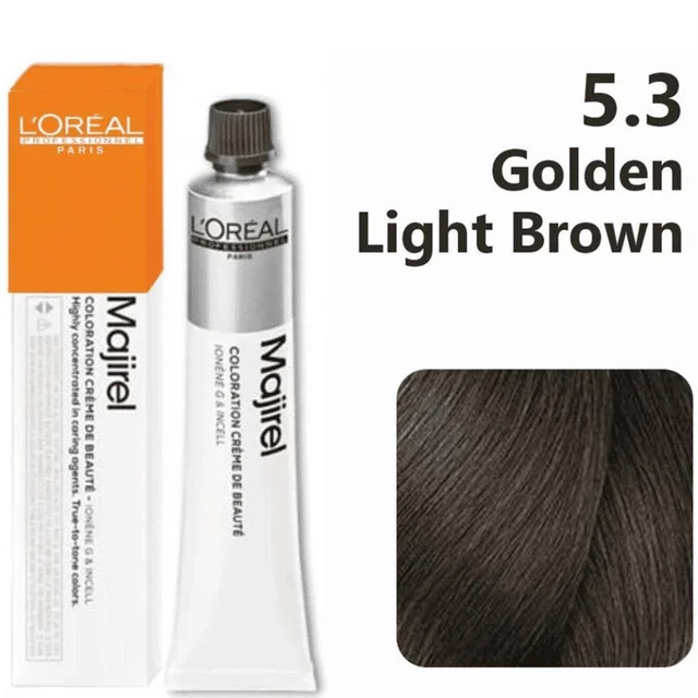Loreal Majirel Hair Color 5.3 Golden Light Brown 60ml | Golden Brown Hair Colour | Grey Coverage
