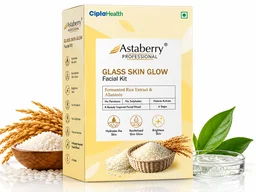 Astaberry Professional Glass Skin Glow Facial Kit Pack of 3 | Fermented Rice Extract & Allantoin | 6-Step Facial Kit | Hydrates & Brightens Skin