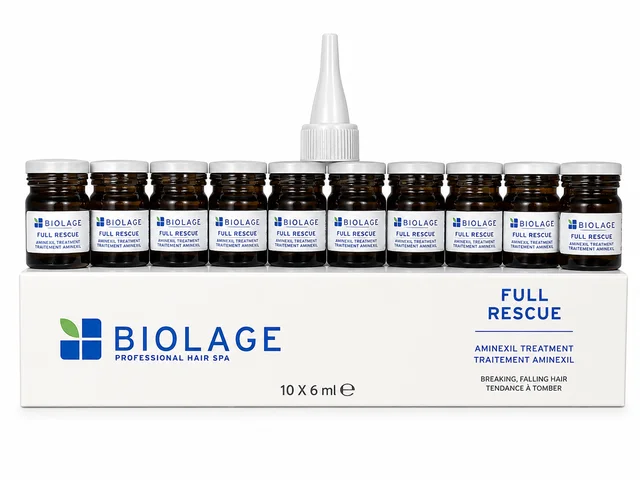 Biolage ScalpSync Full Rescue Aminexil Hair Treatment 10x6ml | Professional Anti Hair Fall Treatment | Strengthens Roots & Supports Thicker, Fuller-Looking Hair - 10x6 ml