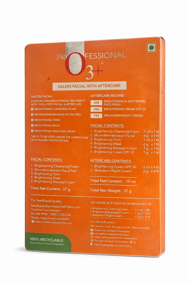 O3+ Professional Brightening Skin Confidence Kit | Vitamin C & Arbutin Facial Kit for Dark Spots & Tan Removal | Radiance & Even Skin Tone