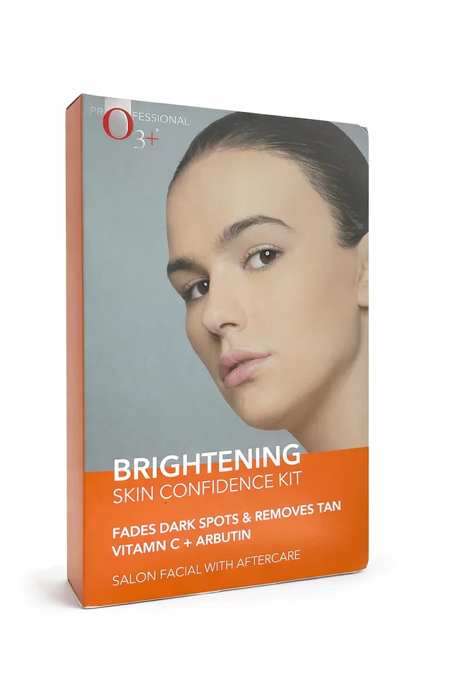 O3+ Professional Brightening Skin Confidence Kit | Vitamin C & Arbutin Facial Kit for Dark Spots & Tan Removal | Radiance & Even Skin Tone